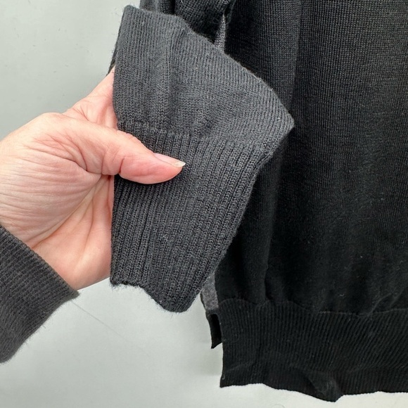 SWEATY BETTY Merino wool Black oversized long sleeve crew neck woman sweater XS - Picture 11 of 12